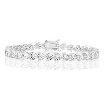 Sienna Vale Heart Cubic Zirconia Tennis Bracelet