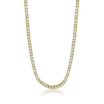Sienna Vale Round 3mm Cubic Zirconia Tennis Necklace