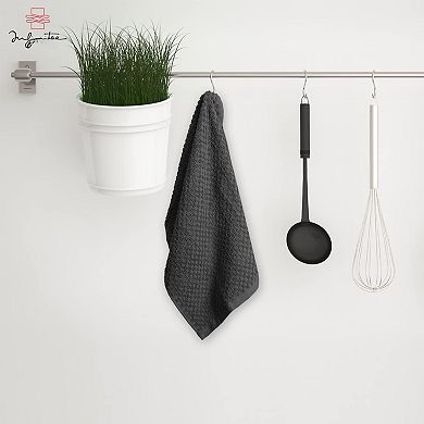 12 Pack Ring Spun Cotton Dish Towels Absorbent Durable Machine Washable