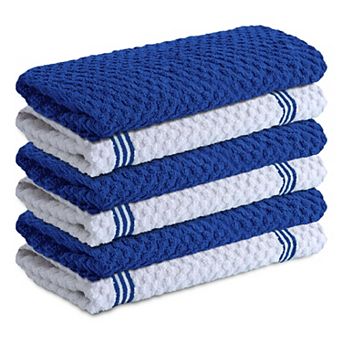 12 Pack Ring Spun Cotton Dish Towels Absorbent Durable Machine Washable