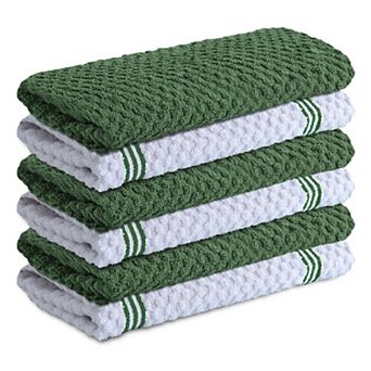 12 Pack Ring Spun Cotton Dish Towels Absorbent Durable Machine Washable