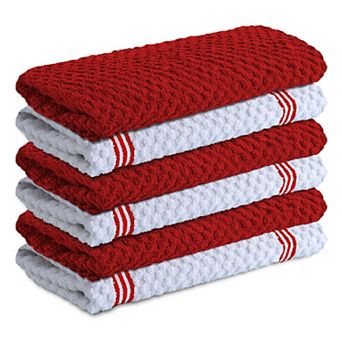 12 Pack Ring Spun Cotton Dish Towels Absorbent Durable Machine Washable