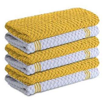 12 Pack Ring Spun Cotton Dish Towels Absorbent Durable Machine Washable