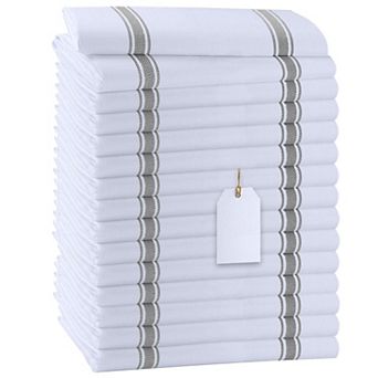 Dish Towels Set 30 Pack 15x25 Inch Cotton Soft Absorbent Kitchen Reusable Cleaning Cloths
