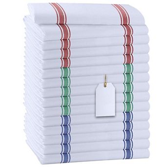 Dish Towels Set 30 Pack 15x25 Inch Cotton Soft Absorbent Kitchen Reusable Cleaning Cloths