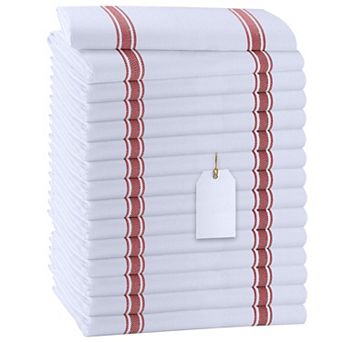 Dish Towels Set 30 Pack 15x25 Inch Cotton Soft Absorbent Kitchen Reusable Cleaning Cloths