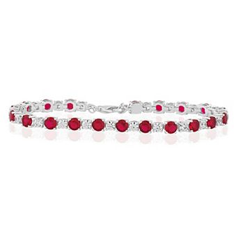 Sienna Vale Silver Tone Round Cubic Zirconia Tennis Bracelet