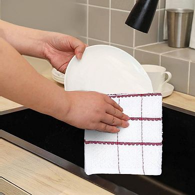 Terry Cotton Kitchen Cleaning Cloths Absorbent Soft Durable Set