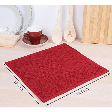 Terry Cotton Kitchen Cleaning Cloths Absorbent Soft Durable Set
