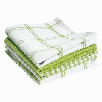 Waffle Knit Cotton Dish Cloths Absorbent Soft Long Lasting 8 Pack