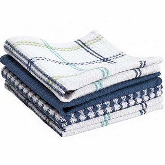 Waffle Knit Cotton Dish Cloths Absorbent Soft Long Lasting 8 Pack