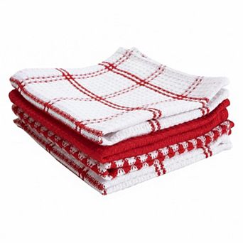 Waffle Knit Cotton Dish Cloths Absorbent Soft Long Lasting 8 Pack