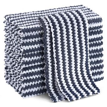 Microfiber Dish Cloths Ultra Soft Absorbent Reusable Fast Drying No Lint Coral Wave Cleaning Towels