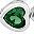 Silver Tone Green