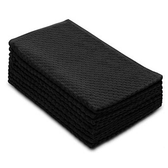 12 Waffle Weave Kitchen Towels Terry Cotton Absorbent Quick Dry Low Lint Reusable Cleaning Cloth