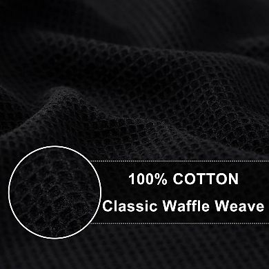 Cotton Waffle Weave Kitchen Towels 4 Pack Soft Absorbent Lint Free Machine Washable