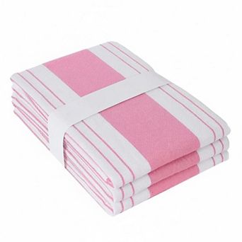 Stripe Kitchen Towels Hanging Loop Absorbent Cotton Set of 6 Reusable Versatile