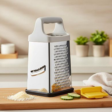 MultiGrip Box Grater Stainless Steel Precision Grip Ergonomic Handle NonSlip Base Dishwasher Safe
