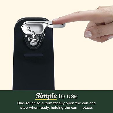 Electric Can Opener One-Touch Automatic Magnetic Lid Holder Nonslip Base Easy Clean Kitchen