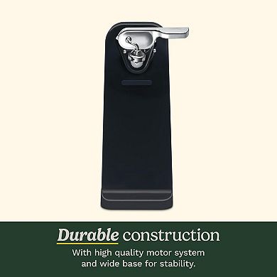 Electric Can Opener One-Touch Automatic Magnetic Lid Holder Nonslip Base Easy Clean Kitchen