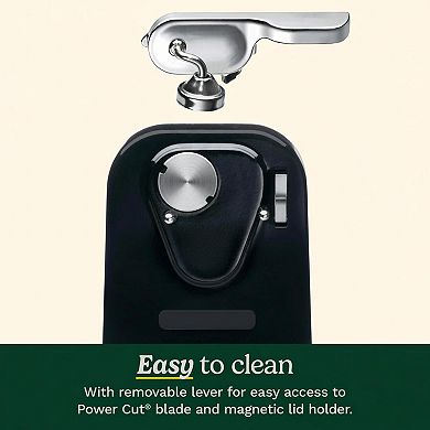 Electric Can Opener One-Touch Automatic Magnetic Lid Holder Nonslip Base Easy Clean Kitchen