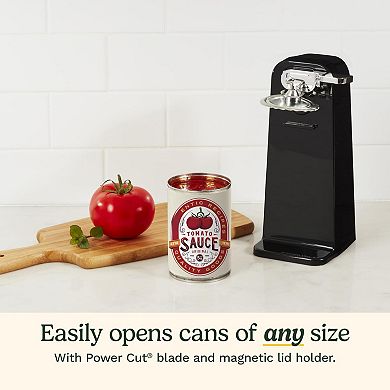 Electric Can Opener One-Touch Automatic Magnetic Lid Holder Nonslip Base Easy Clean Kitchen
