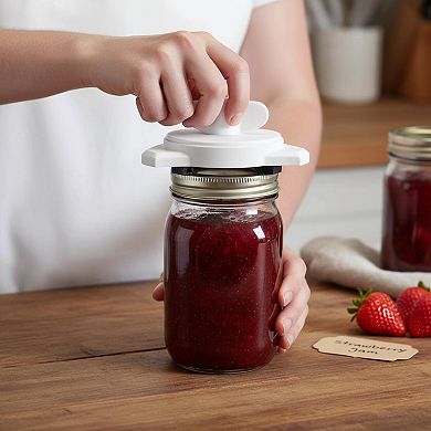 Strain-Free Jar Bottle Opener Adjustable Steel Jaws Long Handle