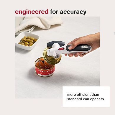 Manual Can Opener with Locking Mechanism Lid Lifter Magnetic Smooth Edge Easy Turn Handle