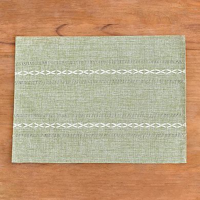 Cotton Linen Placemats Set of 6 Rustic Heat Resistant for Kitchen Table