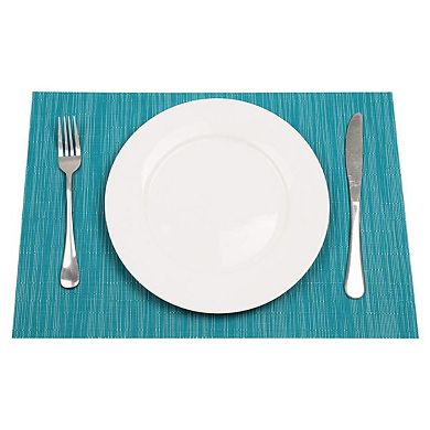 Woven Vinyl Placemats Reversible PVC Heat Resistant Non Slip Wipe Clean