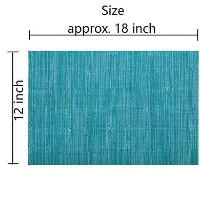 Woven Vinyl Placemats Reversible PVC Heat Resistant Non Slip Wipe Clean