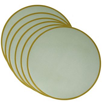 50 Disposable Round Sage Green Paper Place Mats for Wedding Banquet Birthday Party Dining Decor