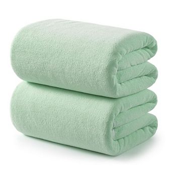 2 Pack Extra Large Microfiber Bath Sheets 35x70" 670g Soft Absorbent Quick Dry for Bathroom Spa Gym