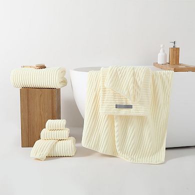 8 Piece Bath Towel Set Microfiber Absorbent Soft Quick Drying Hotel Gym