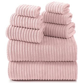 8 pc Bath Towel Set Microfiber Absorbent Soft Quick Drying Hotel Gym