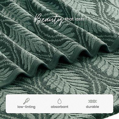 Restore Fern Ogee Bath Towel Soft Absorbent Quick Dry Loop Hanging Lightweight Everyday Comfort