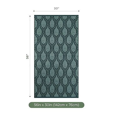 Restore Fern Ogee Bath Towel Soft Absorbent Quick Dry Loop Hanging Lightweight Everyday Comfort