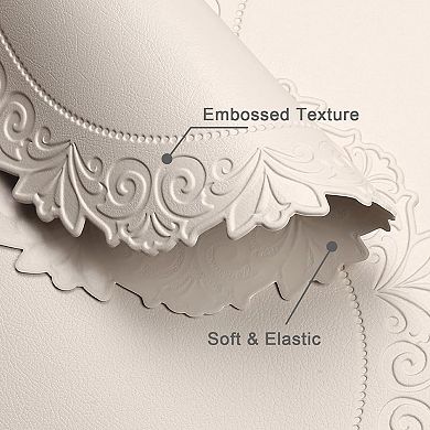 Round Faux Leather Placemats Set Waterproof Wipeable Heat Resistant Non Slip for Dining Table