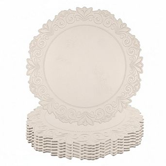 Round Faux Leather Placemats Set Waterproof Wipeable Heat Resistant Non Slip for Dining Table