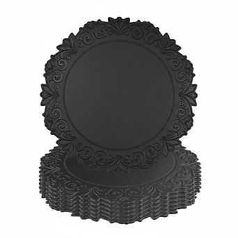 Round Faux Leather Placemats Set Waterproof Wipeable Heat Resistant Non Slip for Dining Table