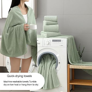 Bath Towels Hand Towels Washcloths Soft Highly Absorbent Quick Dry Hotel Spa Bathroom