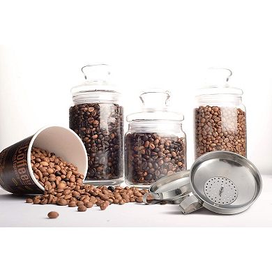 5 Pieces Stainless Steel Funnels Set Canning Funnel Fine Mesh Strainer Filter