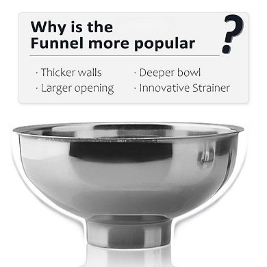 Stainless Steel Canning Funnel Set with Strainer for Mason Jars Kitchen Use Supplies