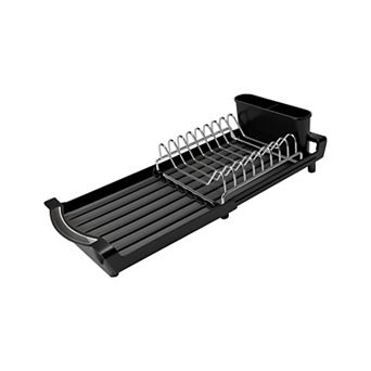 Expandable Dish Drying Rack Stainless Steel Space-Saving Rust-Resistant Kitchen Countertop