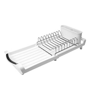 Expandable Dish Drying Rack Stainless Steel Space-Saving Rust-Resistant Kitchen Countertop