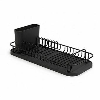 304 Stainless Steel Dish Drying Rack w/ Utensil Holder Removable Drain Tray Rustproof Countertop
