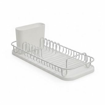 304 Stainless Steel Dish Drying Rack w/ Utensil Holder Removable Drain Tray Rustproof Countertop