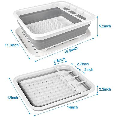 Collapsible Over Sink Dish Drying Rack Portable Drainboard Space Saving RV Camper Kitchen Organizer