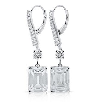 Rosabella Rhodium-Plated Sterling Silver Cubic Zirconia Drop Earrings