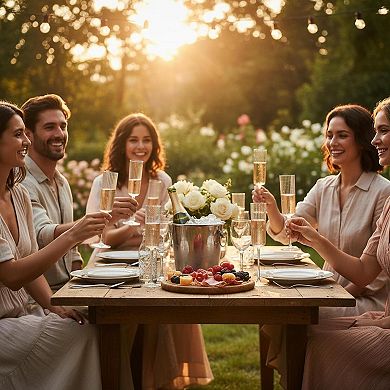 24 Pack Plastic Champagne Flutes Ribbed Disposable Long Stem Elegant for Weddings Birthdays Party
